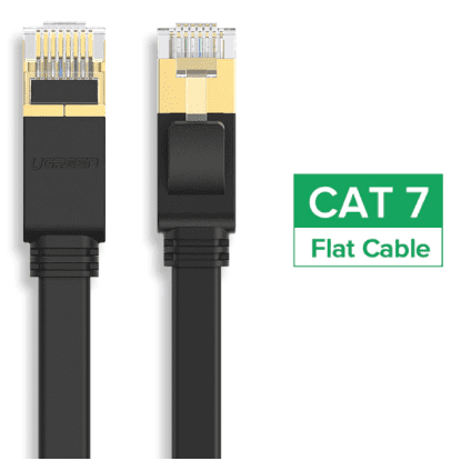Cabo Ethernet Ugreen Cat7 0,5m Round ou Flat Cable