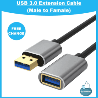 Cabo de Extensão USB Macho para Fêmea 3.0 – 0.5m