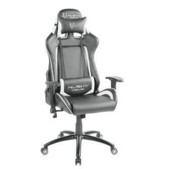 Cadeira Gamer Husky Gaming Blizzard, Preto e Branco, Com Almofadas, Reclinável, Descanso de Braço 2D – HBL-BW