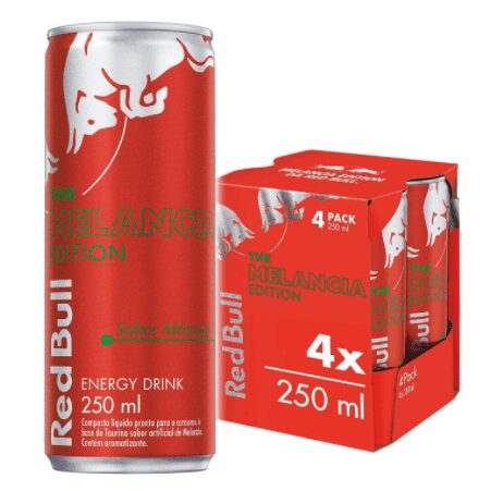 Energético Red Bull Energy Drink, Summer Edition – Melancia, 250ml (4 latas)