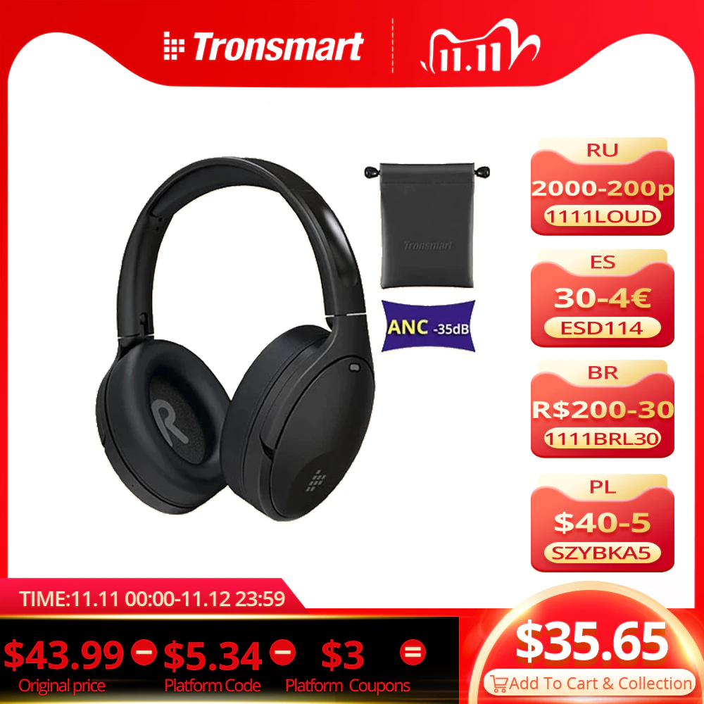 Headphone Tronsmart Apollo Q10 ANC Bluetooth 5.0