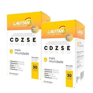 Kit 02 Lavitan CDZSE Mais Imunidade 30 Comprimidos