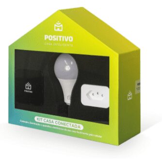 Kit Casa Conectada Positivo Casa Inteligente (1 Smart Controle Universal, 1 Smart Plug Wi-Fi, 1x Smart Lâmpada Wi-Fi), Bivolt – Compatível com Alexa