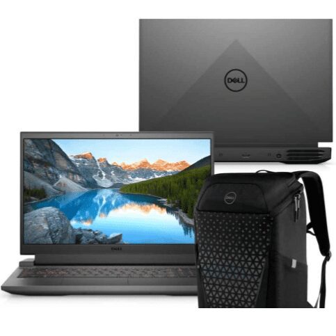 Kit Notebook Gamer Dell G15-a0500-AM10PB 15.6 fhd amd Ryzen 5 8GB 512GB ssd nvidia rtx 3050 Windows 11 + Mochila