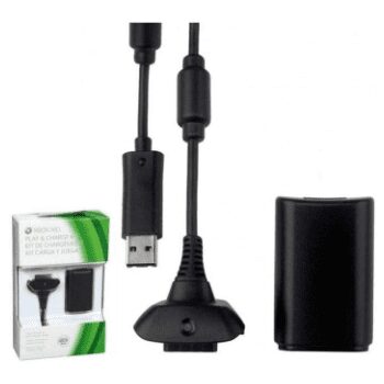 Kit Play And Charge Bateria Controle Xbox 360 + Cabo Usb
