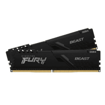 Memória Kingston Fury Beast, 16GB (2x8GB), 3000MHz, DDR4, CL15, Preto – KF430C15BBK2/16