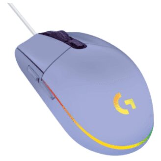 Mouse Gamer Logitech G203 Lightsync Rgb, Efeito de Ondas de Cores, 6 Botões Programáveis e Até 8.000 DPI – Lilás
