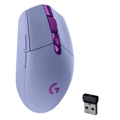 Mouse Gamer Sem Fio Logitech G305 LIGHTSPEED com 6 Botões Programáveis e Até 12.000 DPI – Lilás