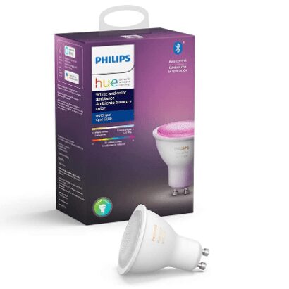 Philips Hue Lâmpada Inteligente 6W 110V WiFi e Bluetooth base GU10