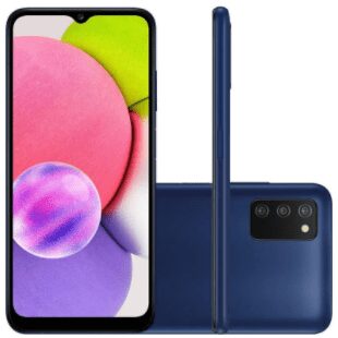 Smartphone Samsung Galaxy A03S 64GB 4GB RAM 4G Wi-Fi Dual Chip Câmera Tripla + Selfie 5MP 6.5″ Azul