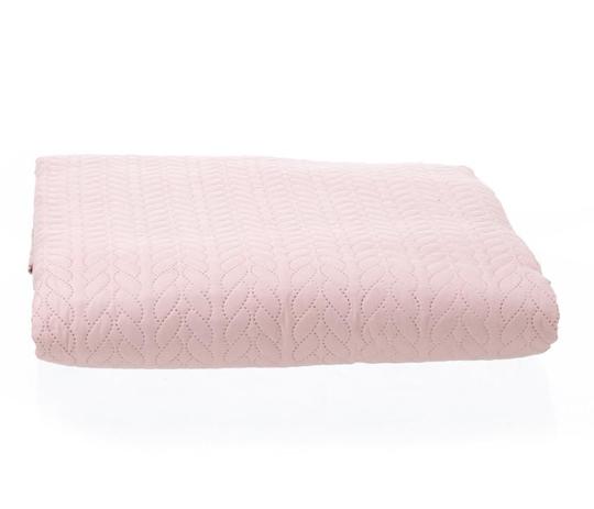Colcha de Casal e 2 Porta-Travesseiros Ultrasonic Folhas Rosa – ETNA