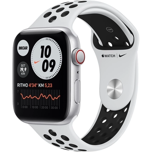 Apple Watch Se 40mm Caixa Prateada E Pulseira Esportiva Nike Platina/Preto