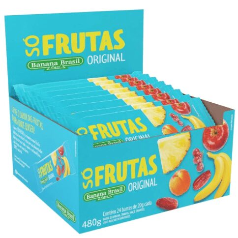 Barra Só Frutas Original Banana Brasil com 24 Unidades de 20G