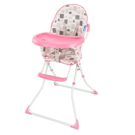 Cadeira de Alimentação Alta Slim Gatinho Multikids Baby BB610 Rosa