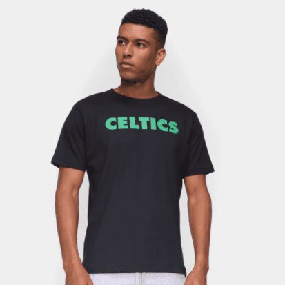 Camiseta NBA Boston Celtics Masculina – Preto