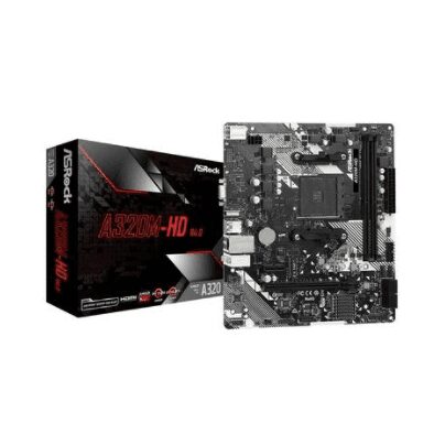 Placa Mãe ASRock A320M-HD R4, AMD AM4, Micro ATX, DDR4 – 90-MXBED0-A0BAYZ