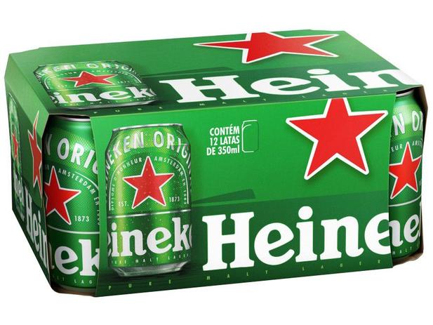 Cerveja Heineken Premium Puro Malte Pilsen Lager – 12 Unidades Lata 350ml