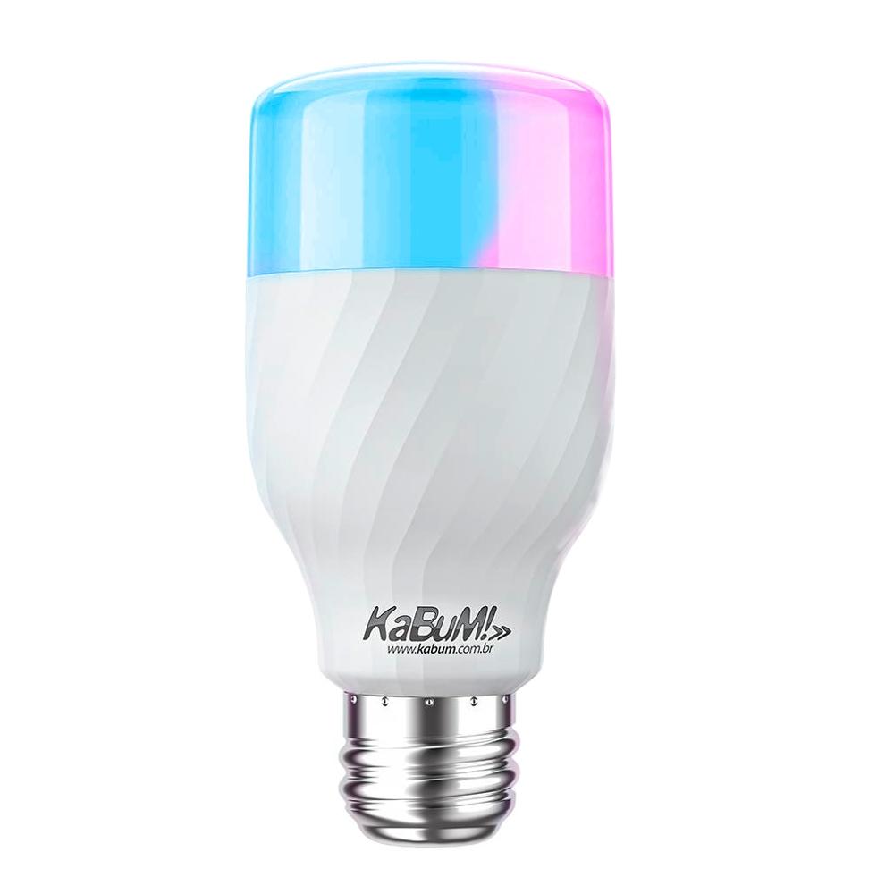 Lâmpada KaBuM! Smart RGB + Branco 10W Google Home e Alexa Conexão E27 – KBSB015