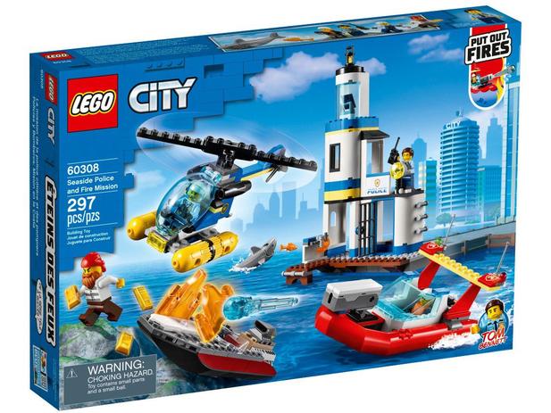 LEGO City Patrulha Costeira e Missão de Combate – ao Fogo 297 Peças 60308