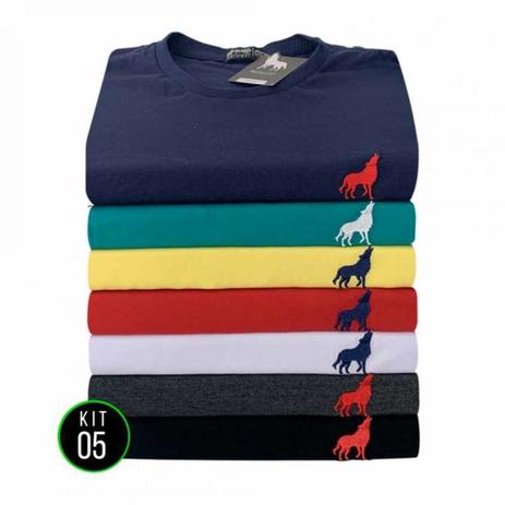 Camiseta básica masculina Slim gola careca 100% algodão 30.1 Vira Lata Kit 5 unidades – VIRA LATA WEAR