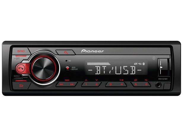 Som Automotivo Pioneer MP3 Player Rádio AM/FM – Bluetooth USB Auxiliar MVH-S218BT