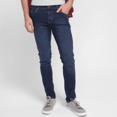 Calça Jeans Ecxo Cintura Média – Azul Escuro