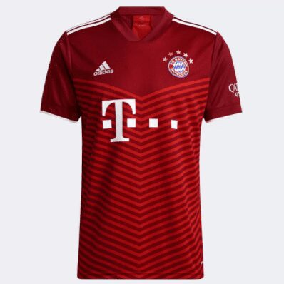 Camisa Bayern de Munique Home 21/22 s/n° Torcedor Adidas Masculina – Vermelho+Vinho