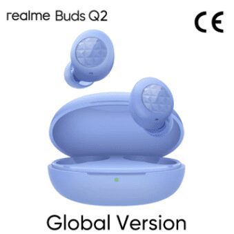 Fone de Ouvido Realme Buds Q2 Blue TWS Bluetooth 5.0 20H Playtime