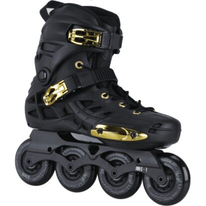 Patins Oxer Darkness Gold – In Line – Freestyle – ABEC 7 – Base de Alumínio – Adulto