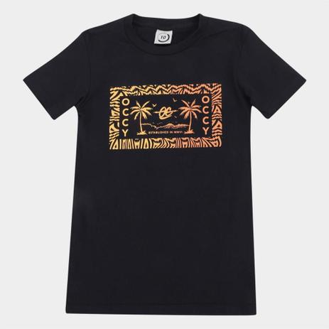 Camiseta Juvenil Occy Rusumo Masculina – Preto