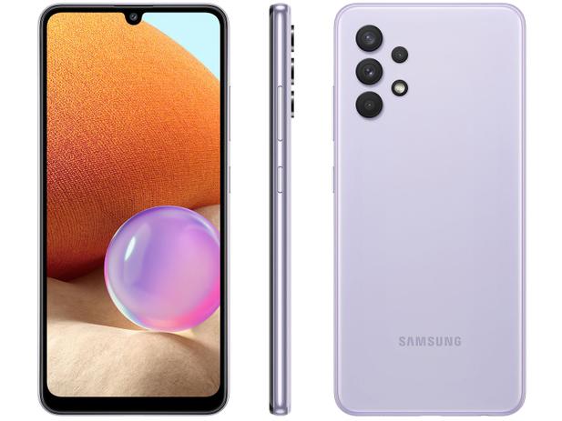 Smartphone Samsung Galaxy A32 128GB Violeta 4G – 4GB RAM Tela 6,4” Câm. Quádrupla + Selfie 20MP