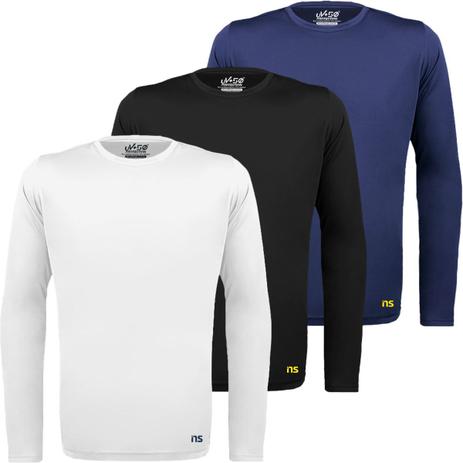 Kit 3 Camisetas Térmicas Masculina Segunda Pele Camisa Uv 50 – Novastreet