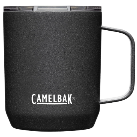 CamelBak Caneca de acampamento térmica Horizon 355 ml – Aço inoxidável – Tampa de três modos, preta