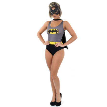 Fantasia Body Batman Adulto 960508-m Sulamericana Fantasias Cinza/preto Adulto