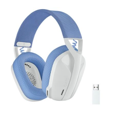 Headset Gamer Sem Fio Logitech G435, Lightspeed e Bluetooth, Dolby Atmos, USB, PC, PS4, PS5, Mobile, Drivers 40mm, Branco – 981-001073