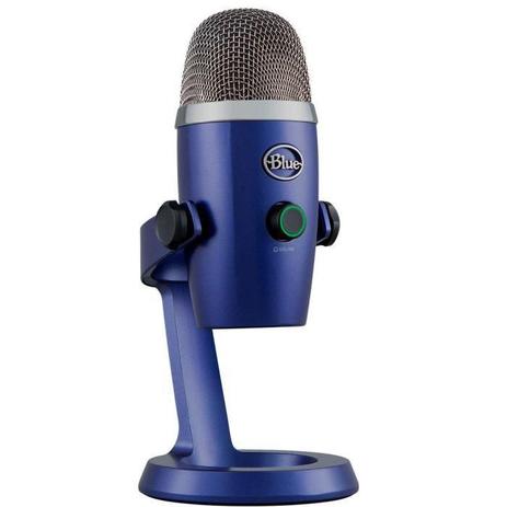 Microfone Condensador USB Blue Yeti Nano com Captação Cardióide e Omnidirecional, Plug and Play para Podcasts e Gravações em PC e Mac – Azul