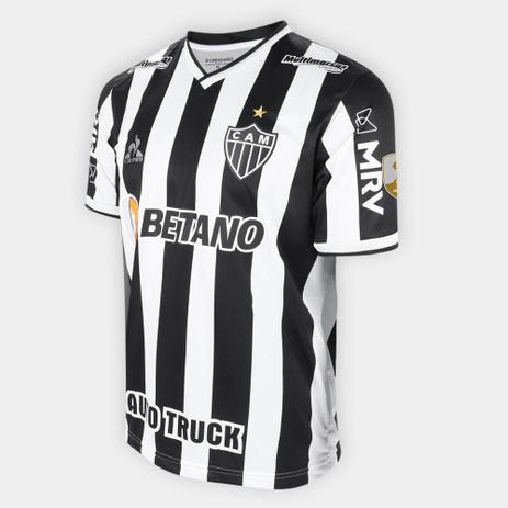 Camisa Atlético Mineiro I 21/22 s/nº Torcedor Le Coq Masculina – Preto+Branco