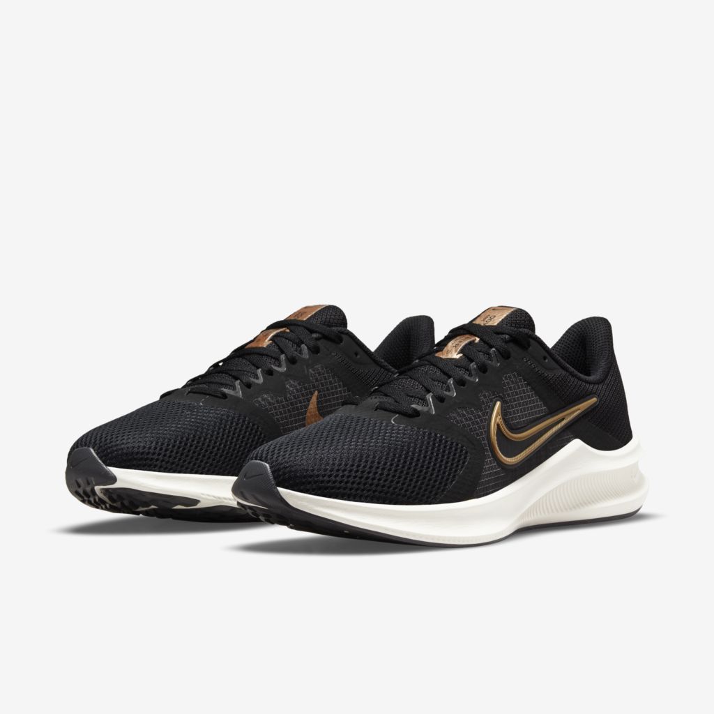 Tênis Nike Downshifter 11 Feminino – Preto+Dourado