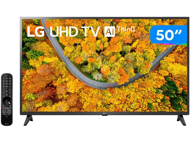 Smart TV 50” Ultra HD 4K LED LG 50UP7550 – 60Hz Wi-Fi e Bluetooth Alexa 2 HDMI 1 USB