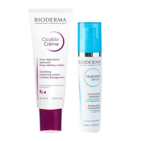 Bioderma Cicabio + Hydrabio Kit – Hidratante Facial + Sérum Concentrado