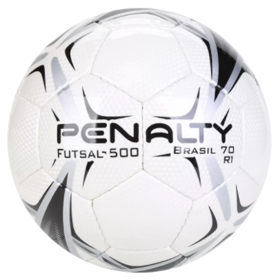 Bola de Futsal Penalty Brasil 70 R1 X – Branco+Preto