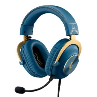 Headset Gamer Logitech G PRO X Blue Voice Edição League of Legends, DTS 7.1, Microfone Removível, USB, Drivers 50mm, Azul – 981-001105