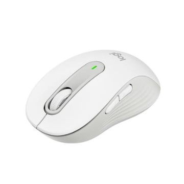 Mouse Sem Fio Logitech Signature M650, 2000 DPI, Compacto, 5 Botões, Silencioso, Bluetooth, USB, Branco – 910-006252