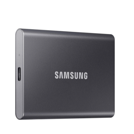 SAMSUNG T7 SSD portátil de 2 TB – até 1050 MB/s – USB 3.2 Unidade de estado sólido externo, cinza (MU-PC2T0T/AM)