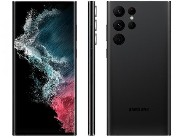 Smartphone Samsung Galaxy S22 Ultra 256GB Preto 5G – 12GB RAM 6,8” Câm. Quádrupla + Selfie 40MP