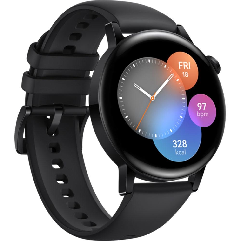 Smartwatch Huawei Watch GT3 42mm Bluetooth Tela HD Amoled GPS Resistente à Água Preto – MIL-B19