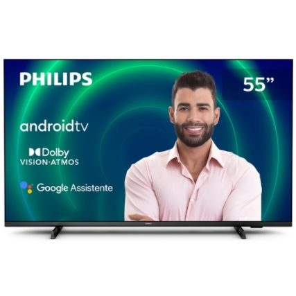 Smart Tv Philips Android 55″ 4k 55pug7406/78, Google Assistant, Comando De Voz, Dolby Vision/Atmos, Vrr/Allm, Bluetooth