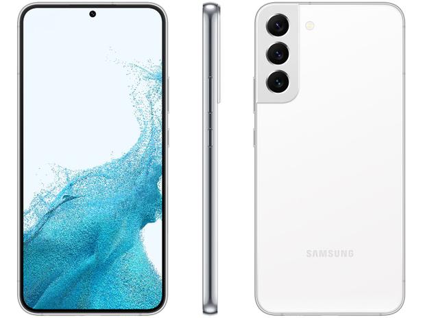 Smartphone Samsung Galaxy S22+ 128GB Branco – 8GB RAM Tela 6,6” Câm. Tripla + Selfie 10MP