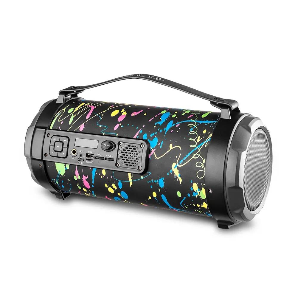 Caixa de Som Portátil Pulse Bazooka Paint Blast I SP361 com Bluetooth, USB, Micro SD e Rádio FM – 80W