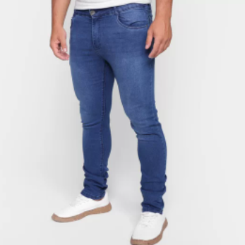 Calça Jeans Skinny Ecxo Estonada Masculina – Azul Claro